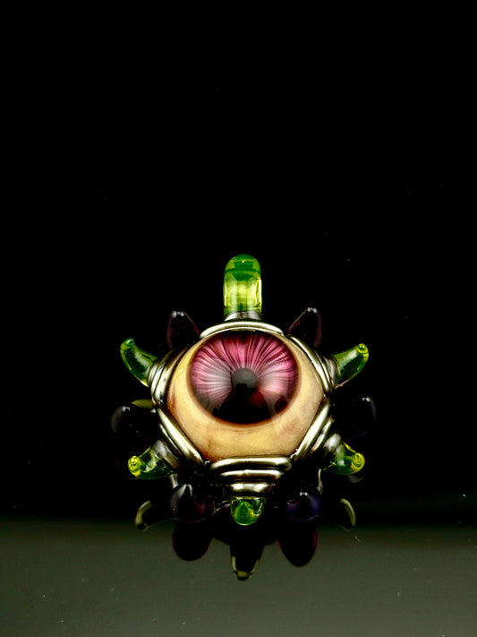 Aquarius spiked eyeball pendant