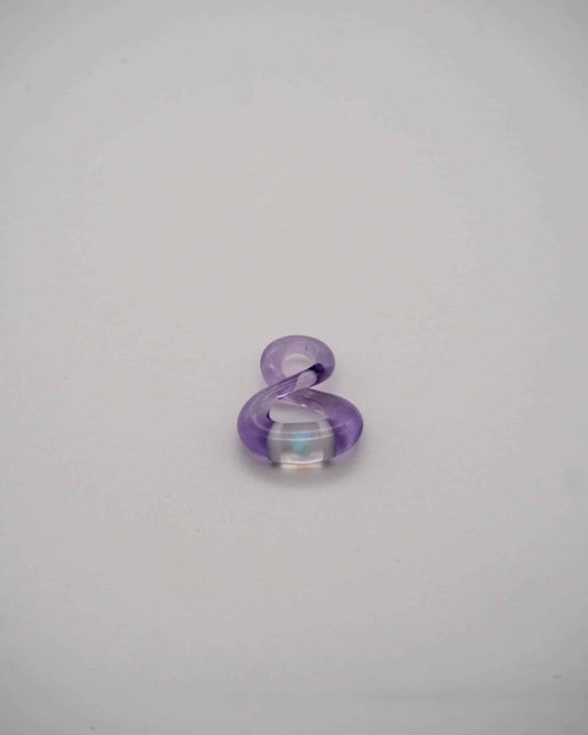 luxurious glass pendant - Purple/Clear Green CFL Mini Infinity Pendant by NateyLove