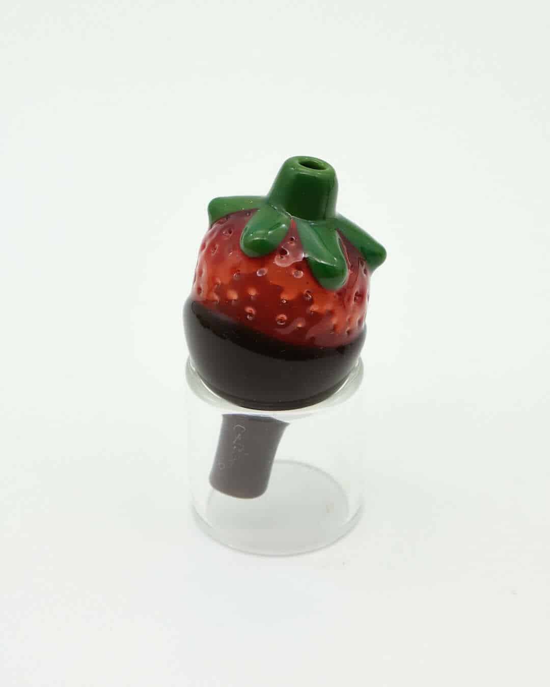 soft design of the Chocolate Strawberry Bubble Carb Cap by Gnarla Carla