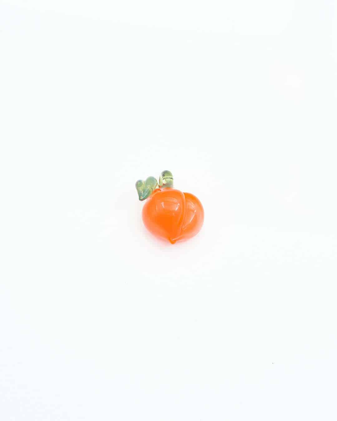 sophisticated glass pendant - (37C) Orange Peach w/ UV Blue Stem Pendant by Gnarla Carla