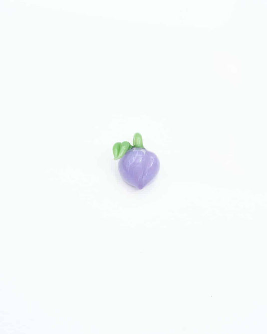 heady glass pendant - (36C) Lavender Peach w/ Green Stem Pendant by Gnarla Carla