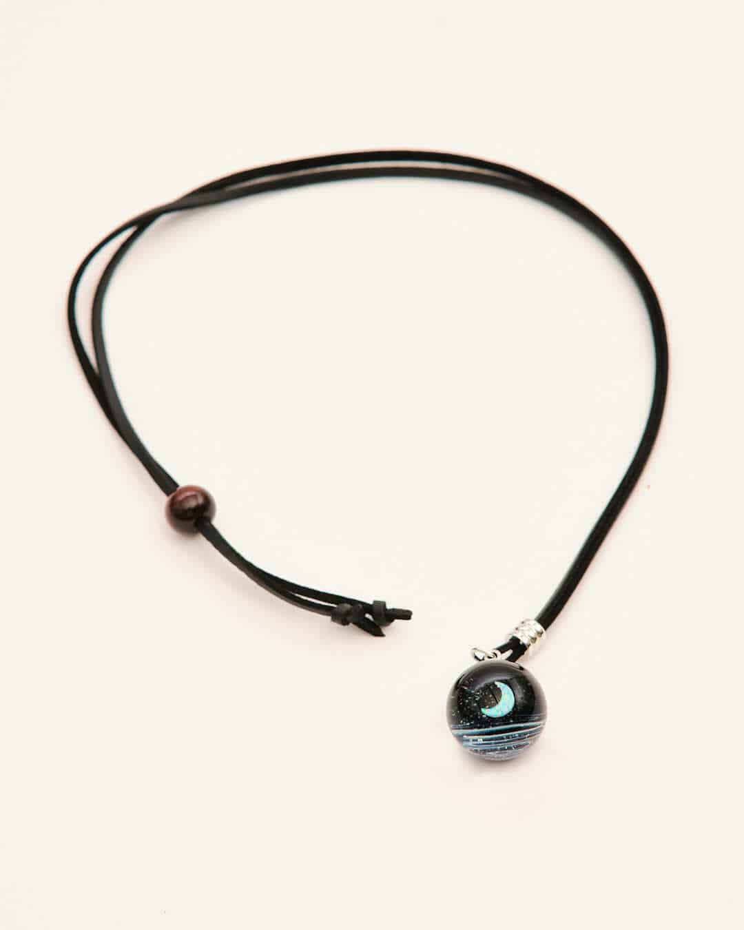 sophisticated glass pendant - Small Black Moon Pendant by ColorWorks