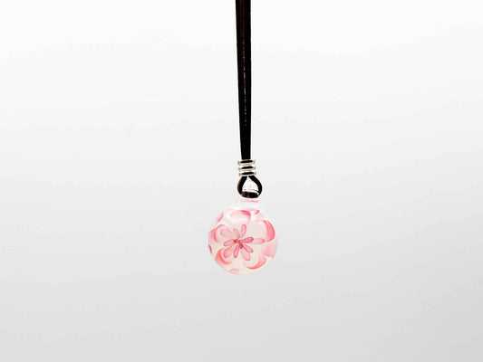 exquisite glass pendant - Medium White Cherry Blossom Pendant by ColorWorks