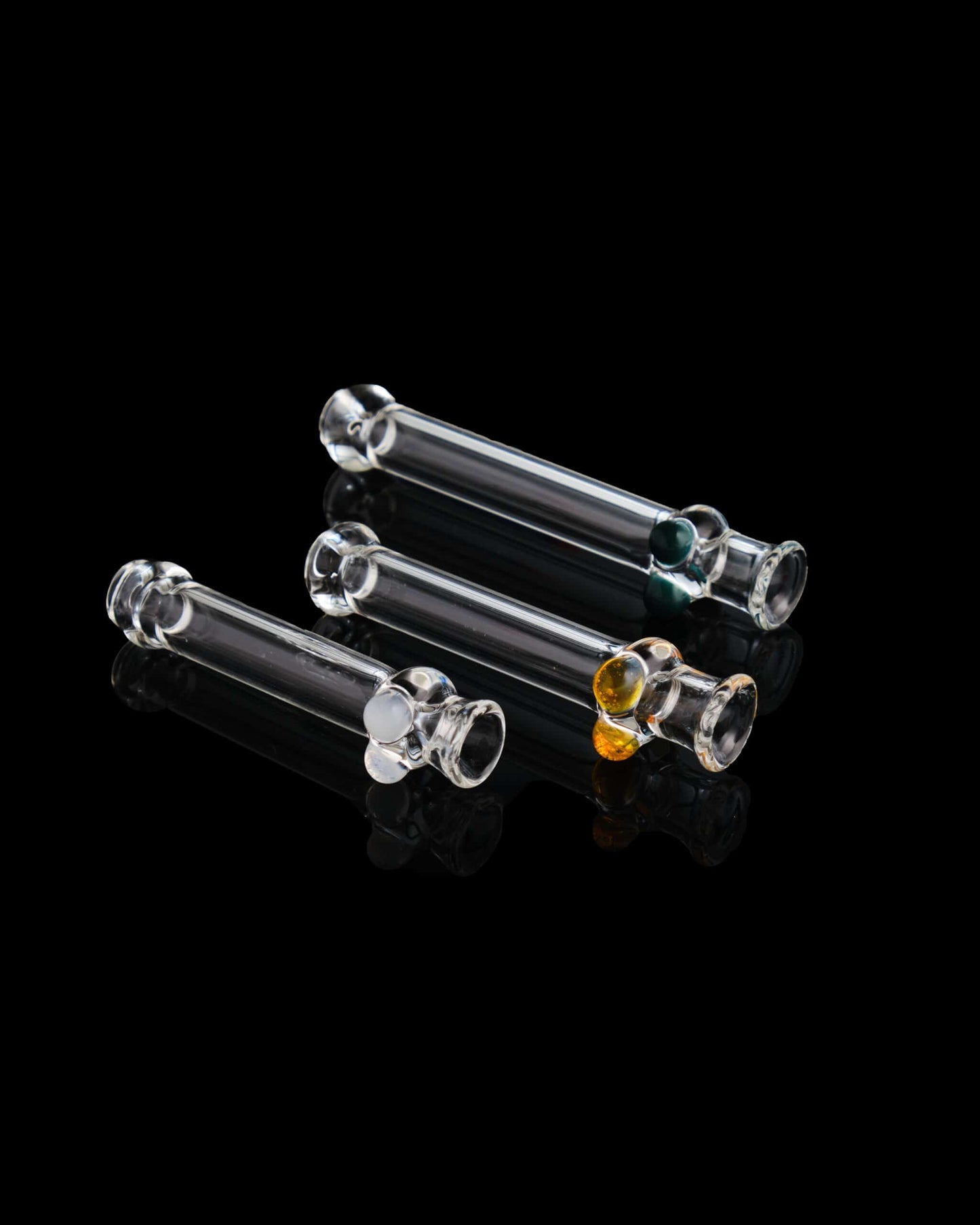 comfortable design of the Gold Accent Chillum by Willy That Glass Guy