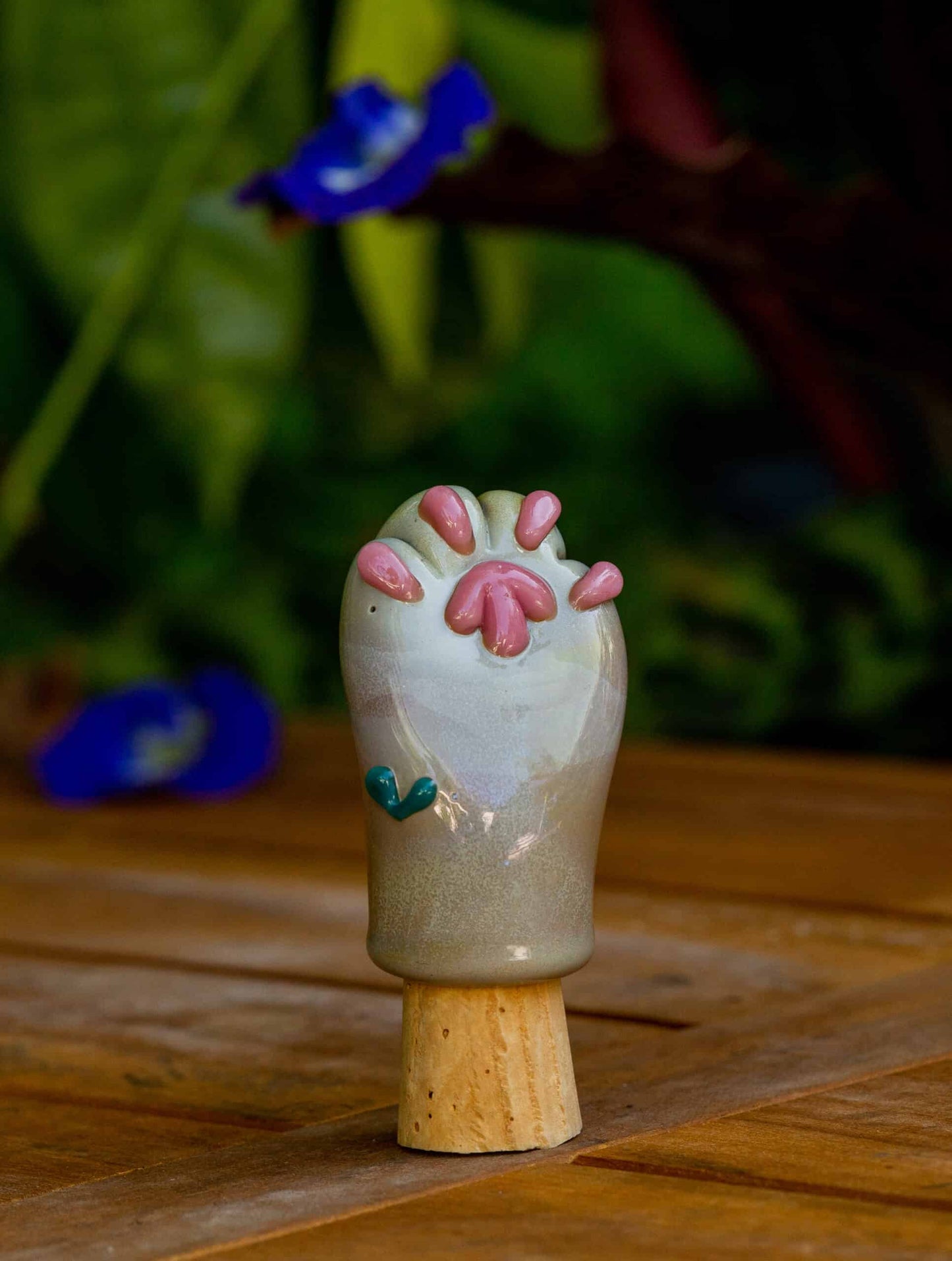 artisan-crafted art piece - Paw Fetish Stash Jar by Sakibomb