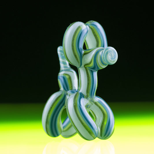 luxurious glass pendant - White River Fade Linework Balloon Dog Pendant by Blitzkriega