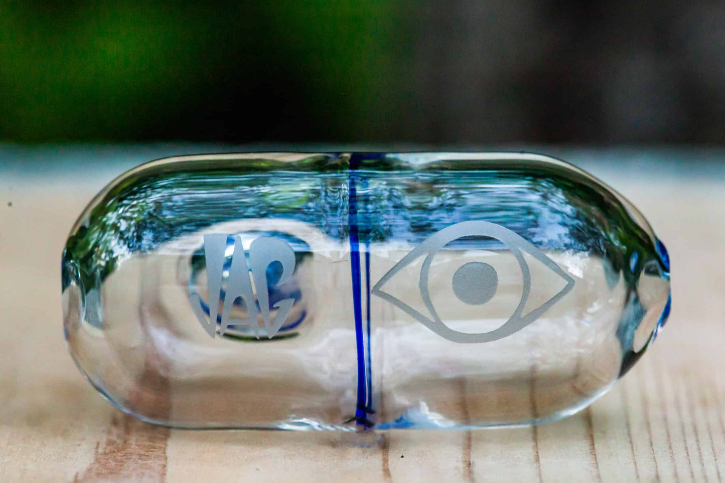 innovative design of the Clear Pill Hand Pipe by JAG