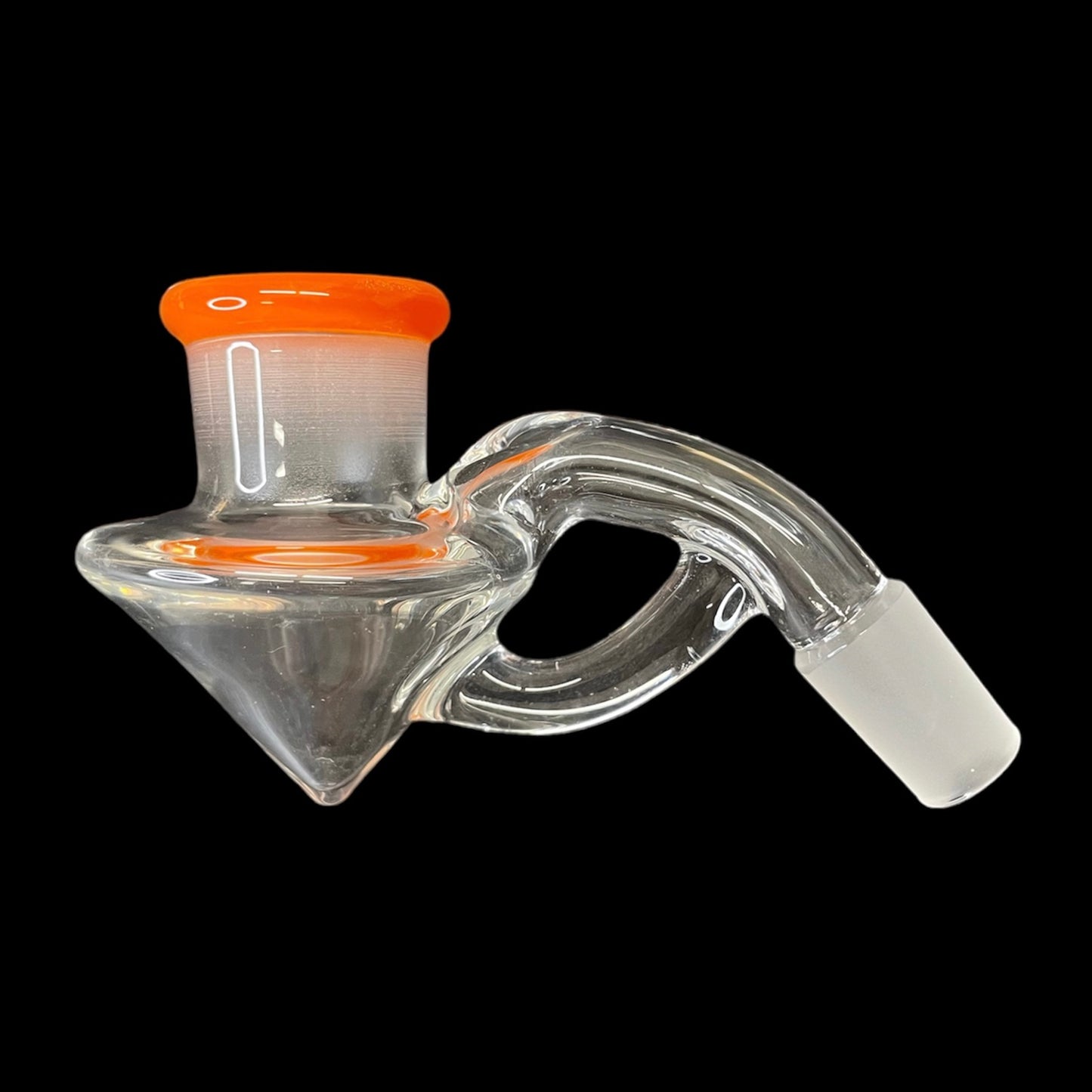 14mm-18mm 45° Cone Poppy Under Clear Dry Catcher by Flex Glass