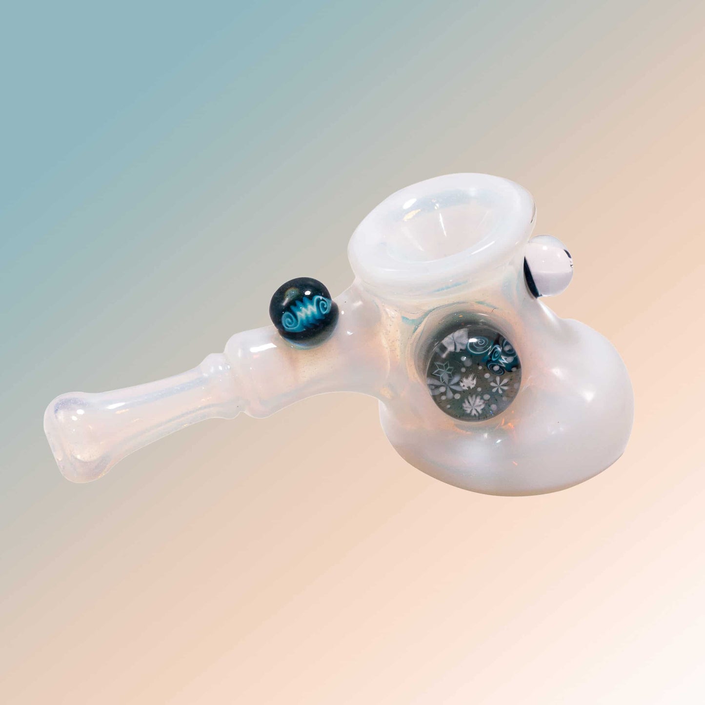 meticulously crafted art piece - Whiteout Dry Hammer by Chaka Glass