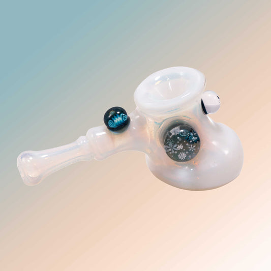 meticulously crafted art piece - Whiteout Dry Hammer by Chaka Glass