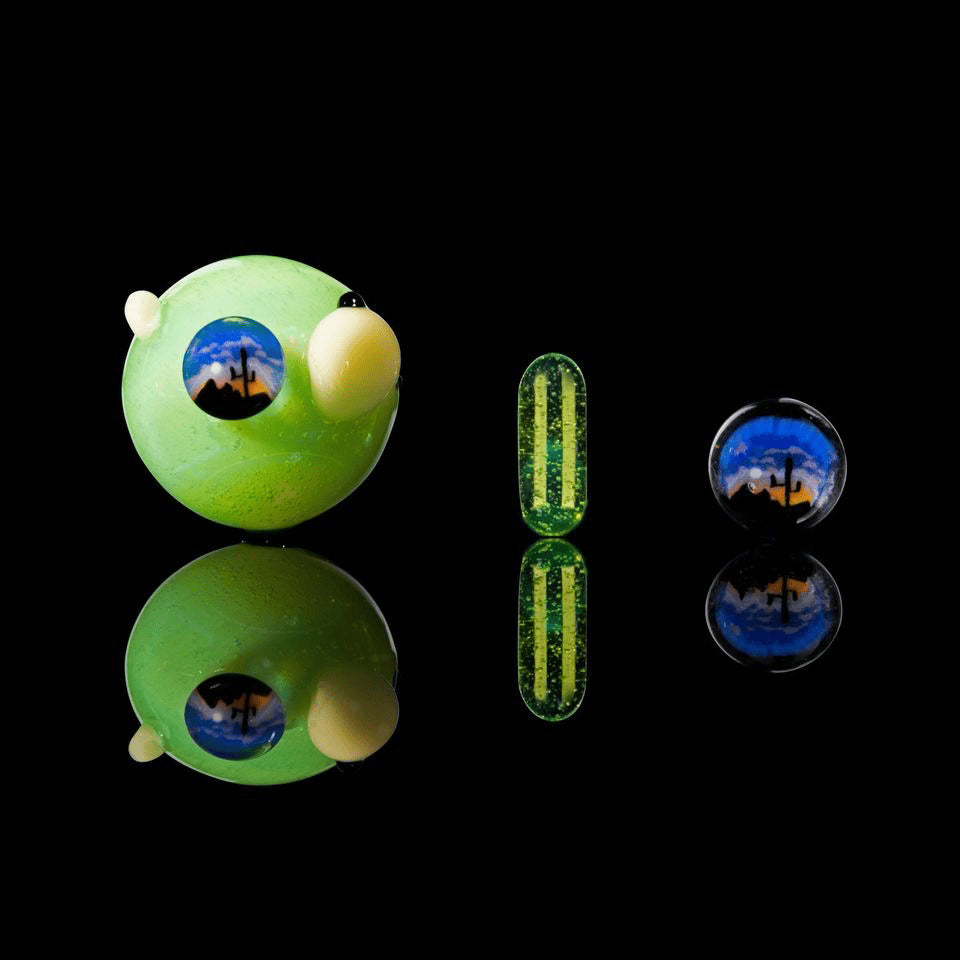 heady art piece - Cactus Sunrise Slurper Set by Hendy Glass