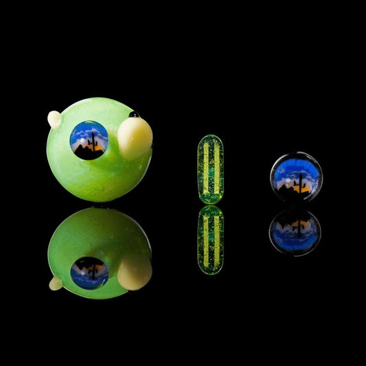 heady art piece - Cactus Sunrise Slurper Set by Hendy Glass