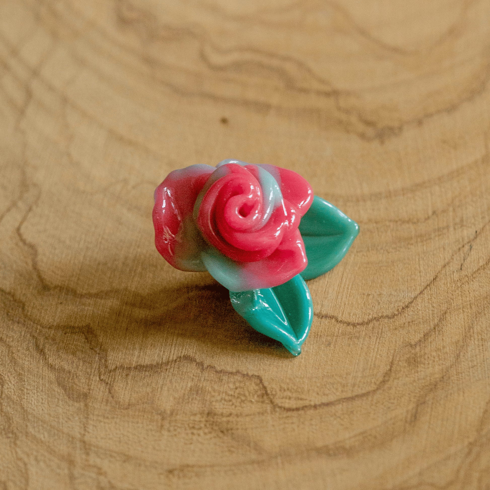 exquisite glass pendant - Pink & Blue Rose Pendant by Sakibomb