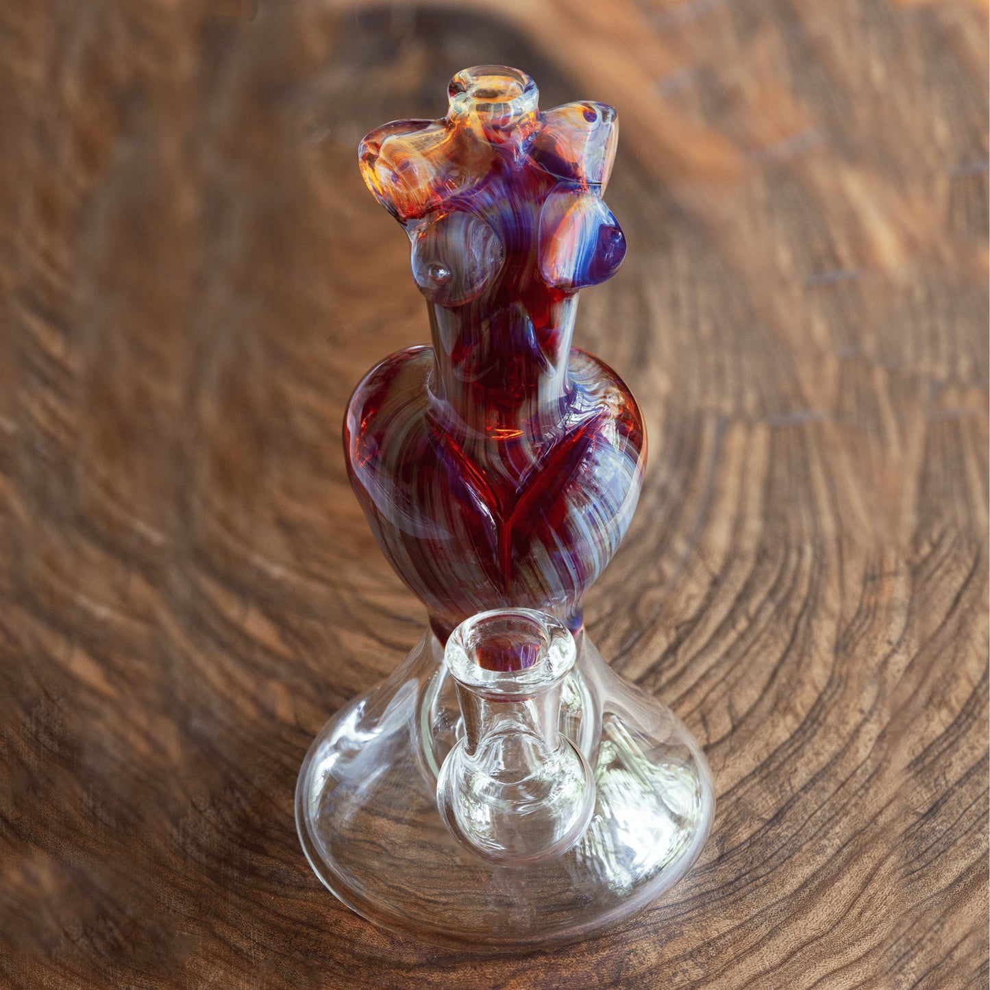heady design of the Amber Purple Beaker Bottom Rig by KT Scissorbaby