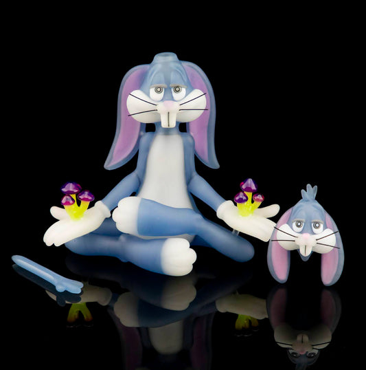 sophisticated design of the Bugs with Mushrooms Rig Set w/ Matching Dabber & Pendant by JSmart Glass
