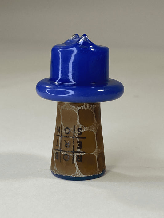 unique design of the Blue Spinner Cap by Robertson Glass