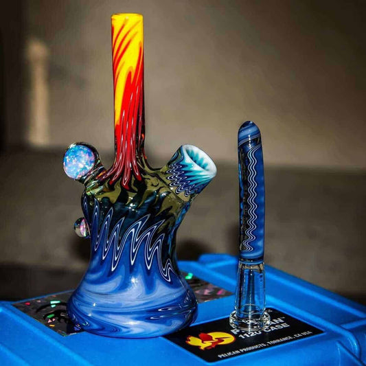 sophisticated art piece - Mini Tube (B) by Baker The Glass Maker