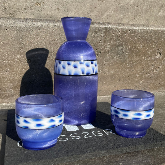 Collab Sake Set by Seigaiha Glass x Andy Roth