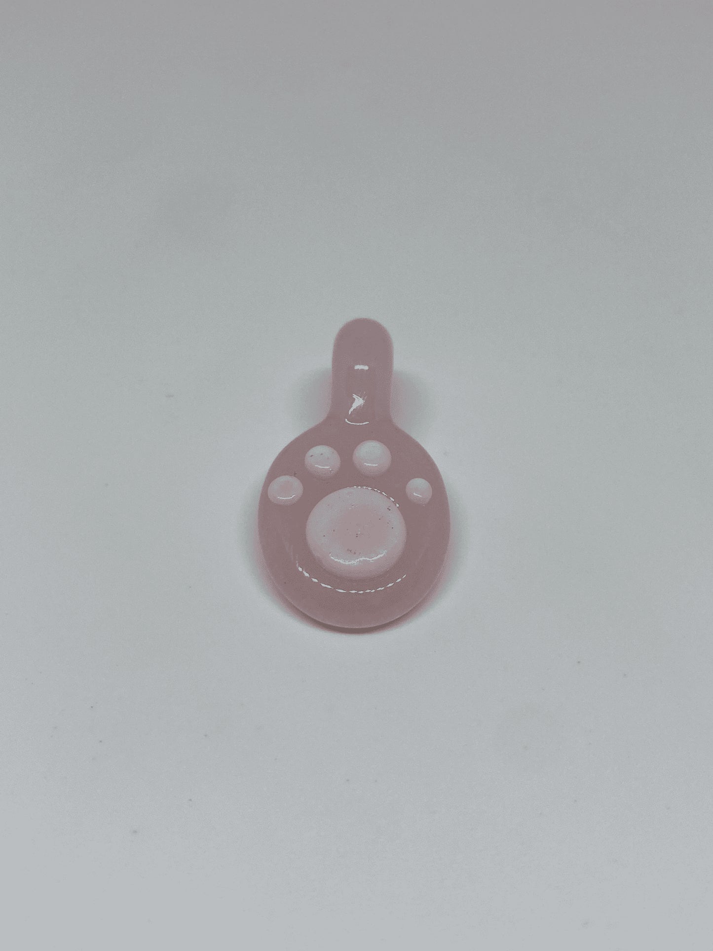 artisan-crafted glass pendant - Pastel Serum Pet Paw Pendant by Alexander The Great Glass
