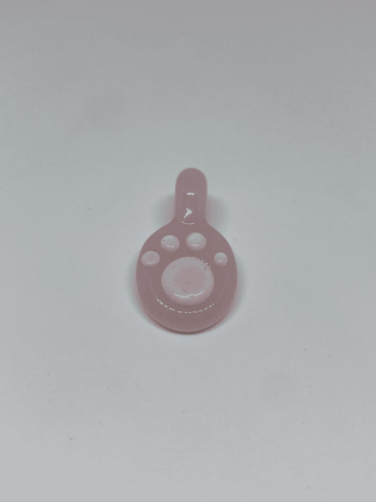 artisan-crafted glass pendant - Pastel Serum Pet Paw Pendant by Alexander The Great Glass