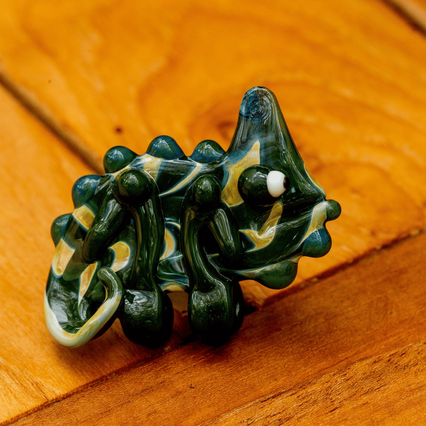 hand-blown glass pendant - Chameleon Pendant (I) by Willy That Glass Guy