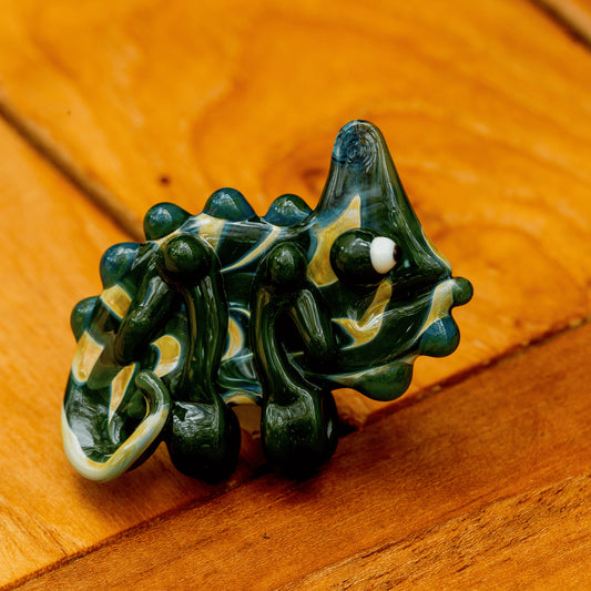 hand-blown glass pendant - Chameleon Pendant (I) by Willy That Glass Guy