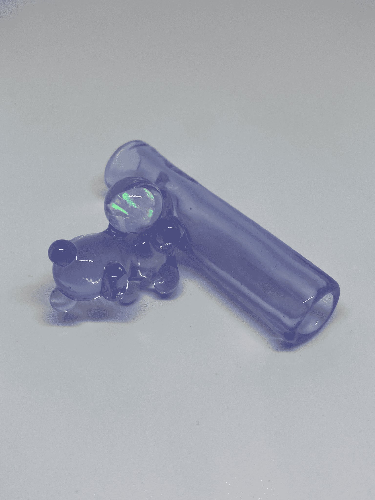 innovative art piece - Heady Bear Tip w/ Opal (W) by Alexander The Great Glass