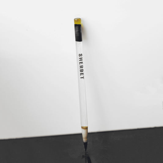 hand-blown art piece - Labeled Pencil (C) by Sherbet Glass