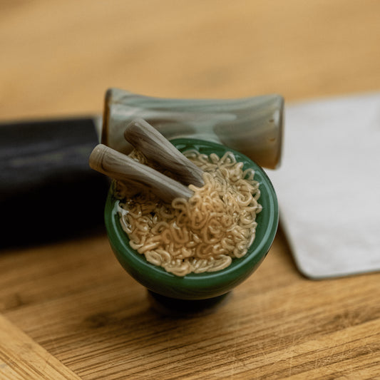 meticulously crafted glass pendant - UV Ramen Pendant w/ Chopsticks (A) by Dojo Glass