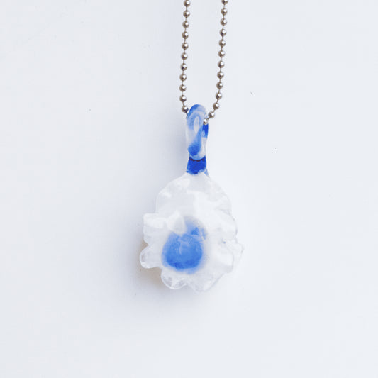 artisan-crafted glass pendant - Oyster Seashell Pendant (I) by Patty D Glass