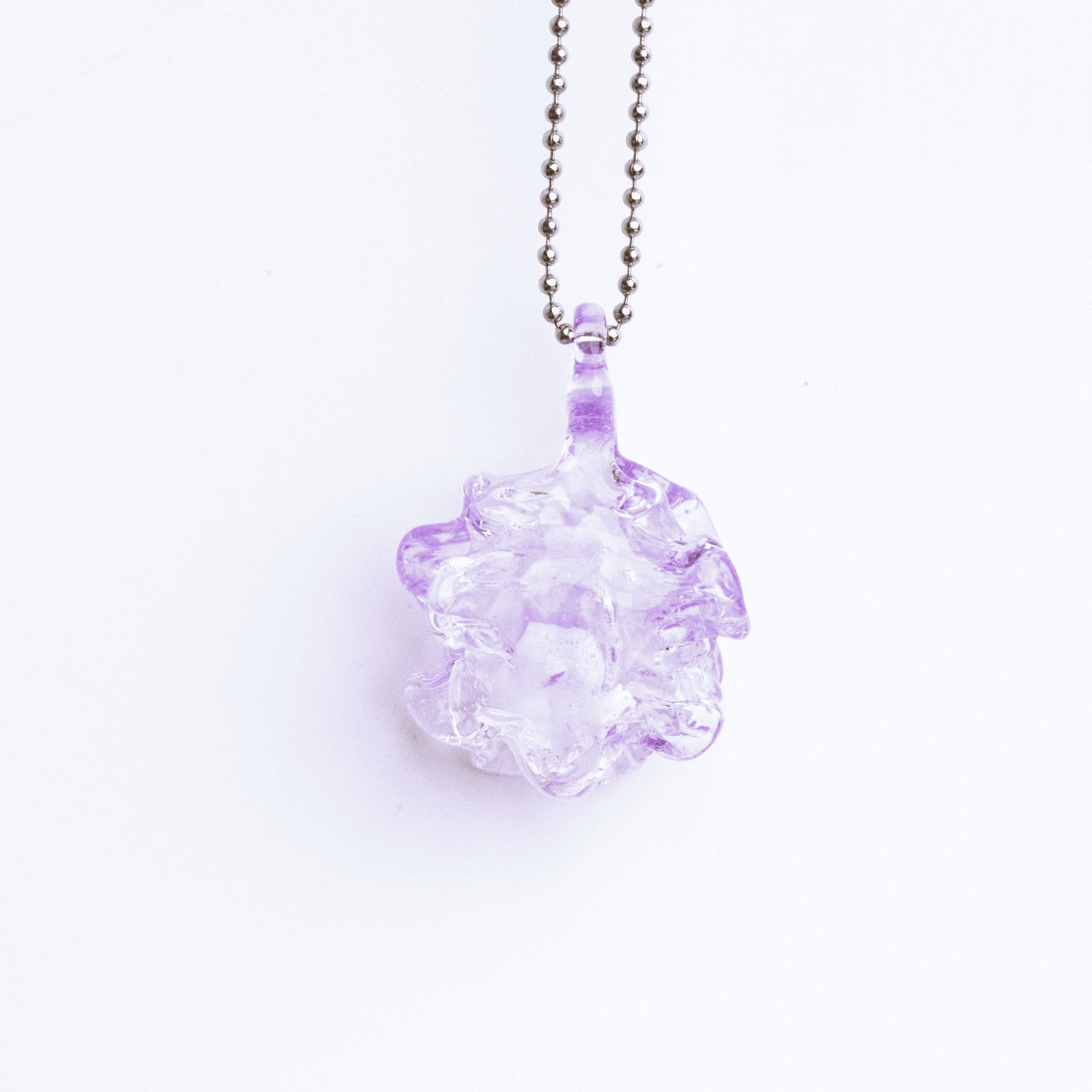 meticulously crafted glass pendant - Oyster Seashell Pendant (B) by Patty D Glass