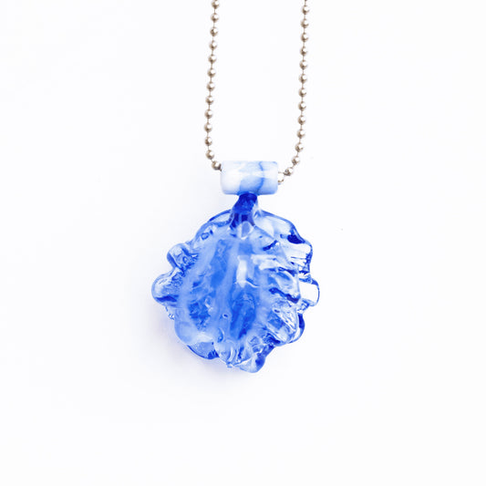 exquisite glass pendant - Oyster Seashell Pendant (K) by Patty D Glass