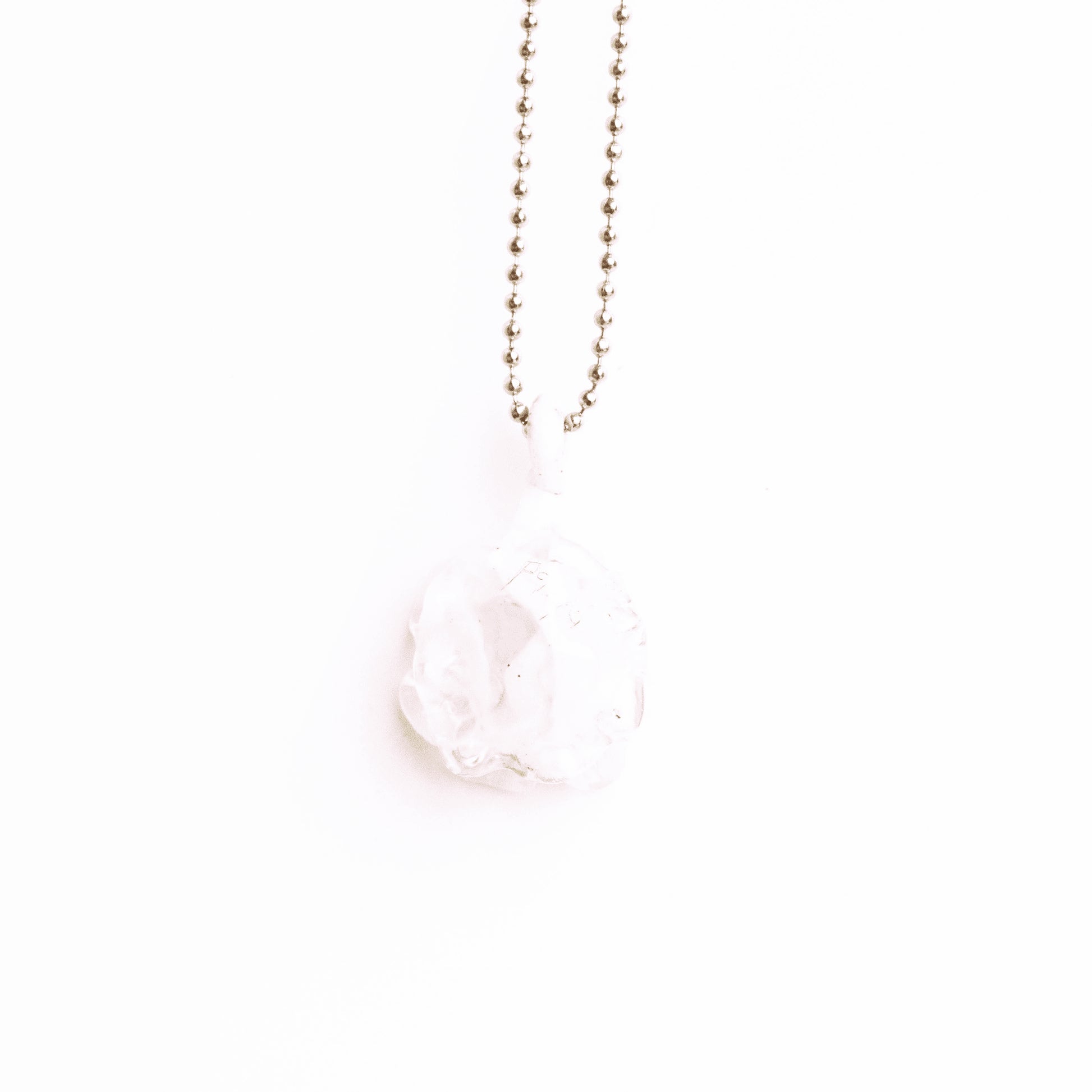 hand-blown glass pendant - Oyster Seashell Pendant (N) by Patty D Glass