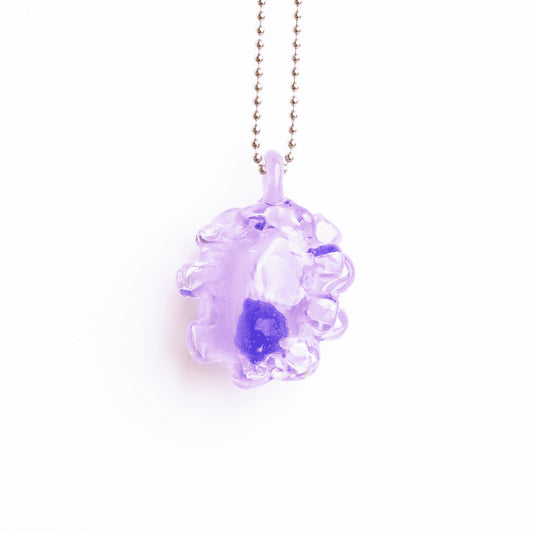 meticulously crafted glass pendant - Oyster Seashell Pendant (H) by Patty D Glass
