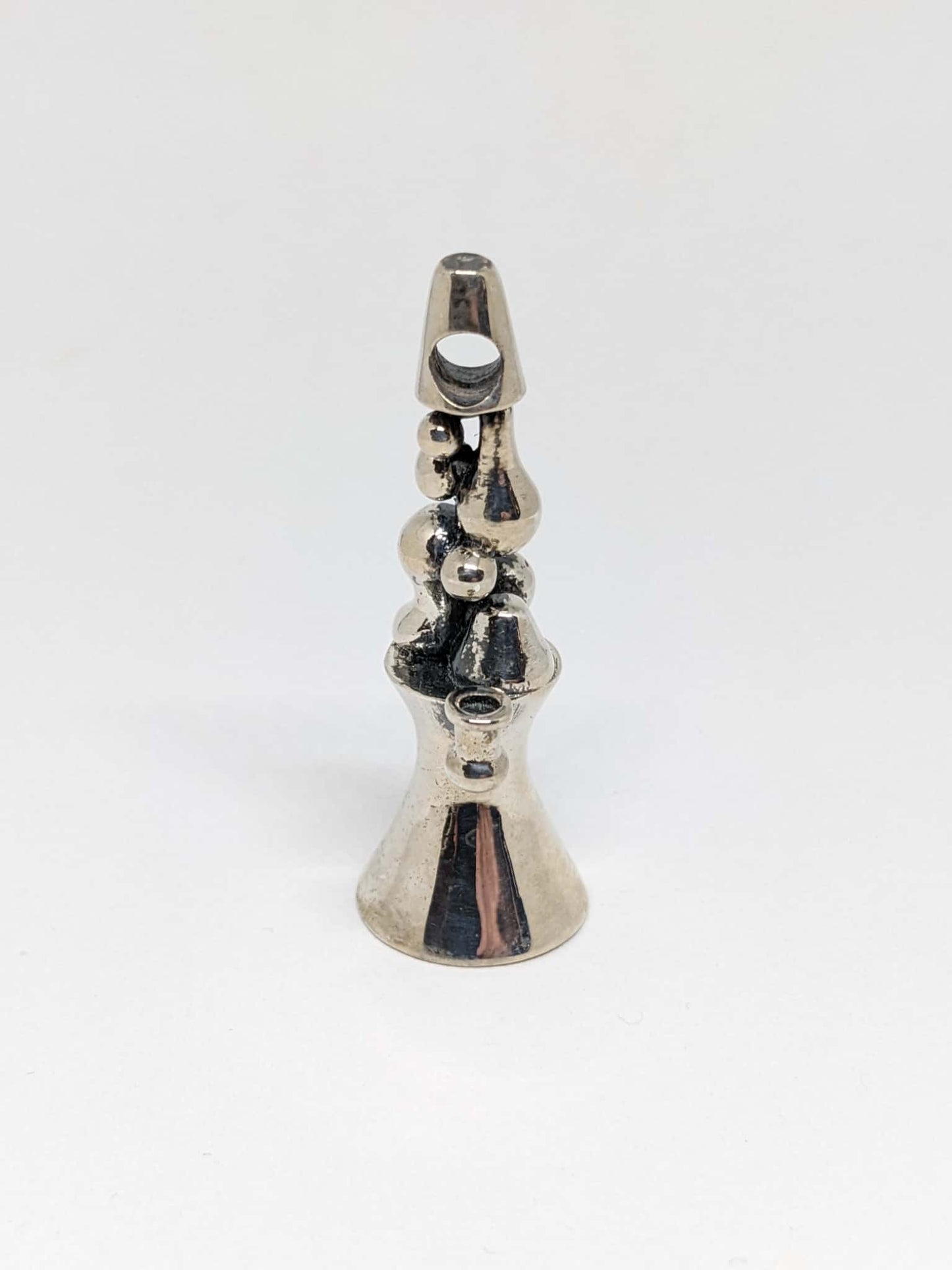 sophisticated glass pendant - Kuhns x Bluegrass Glass Solid Silver Collab Pendant #1 (Glass Vegas 2021)