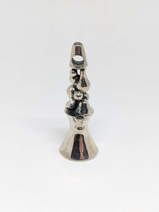 sophisticated glass pendant - Kuhns x Bluegrass Glass Solid Silver Collab Pendant #1 (Glass Vegas 2021)