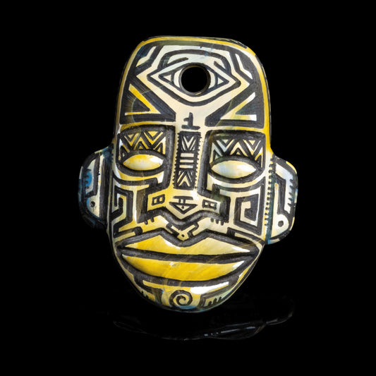 artisan-crafted glass pendant - Talisman Tag Pendant (A) by Artist Stylie (GV 2022)
