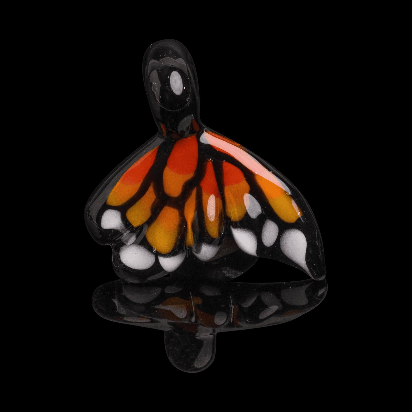 hand-blown glass pendant - Monarch Wing Pendant (B) by Windstar Glass (GV 2022)