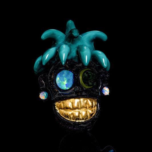heady glass pendant - Full Mouth Googly Eye w/ 12mm Opal Eye Tripster Pendant #84 by Ryder Glass (2022 Drop)