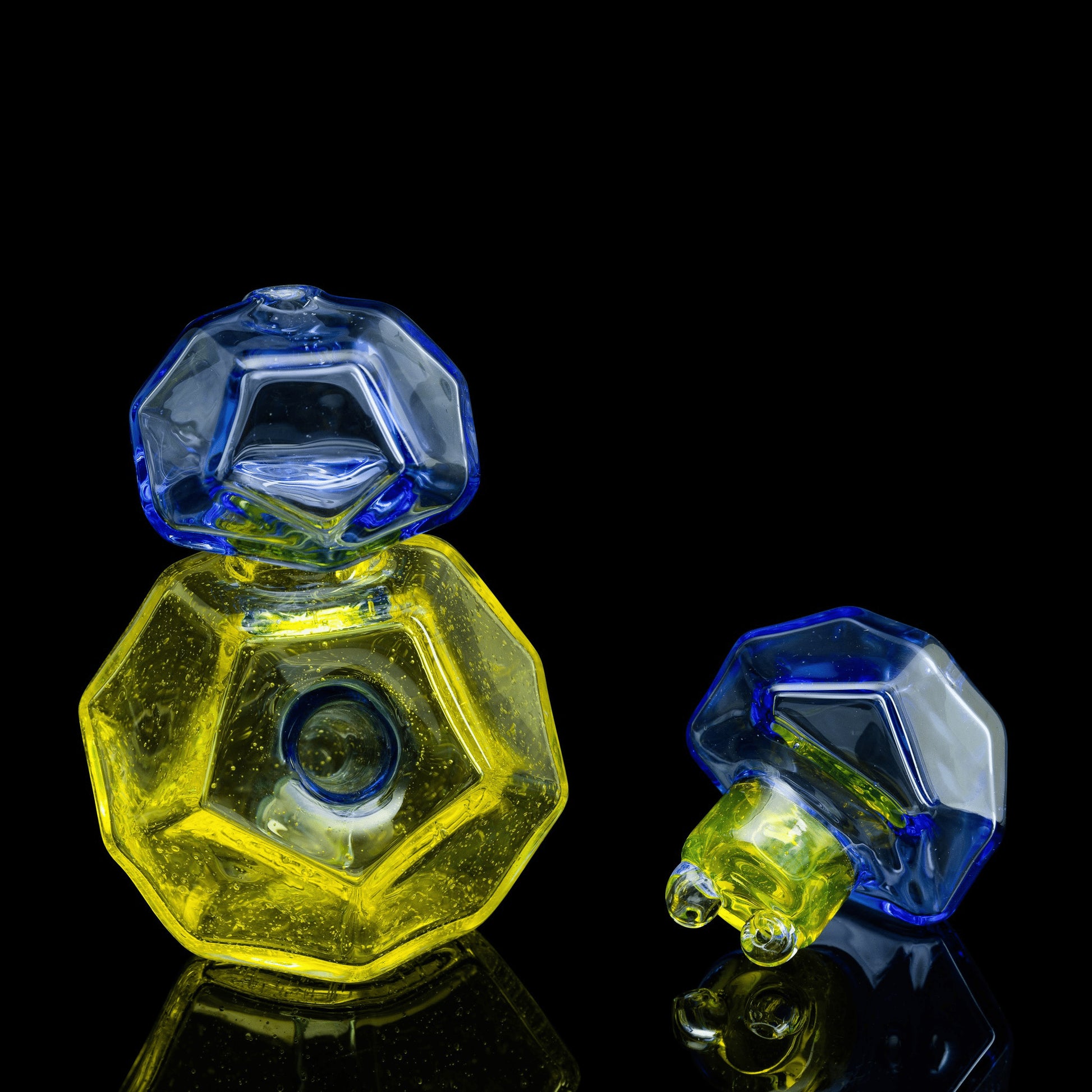 artisan-crafted art piece - Solo Geo Traveler Set (D) by Kuhns Glass (2022 Drop)
