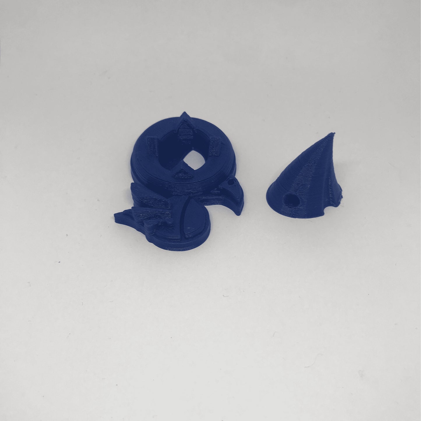 unique design of the Blue Weighted Dabber Rest w/ Cap Stand by Kuhns Glass (2022 Drop)