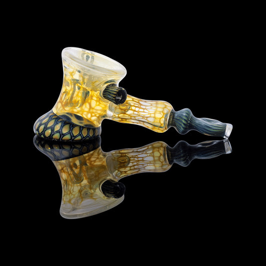 hand-blown art piece - Fumed Hammer by Hondo Glass (2022 Release)