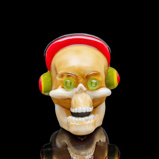 innovative glass pendant - Skull Rocker Pendant (B) by Nathan Belmont (Belmont’s Beasts)
