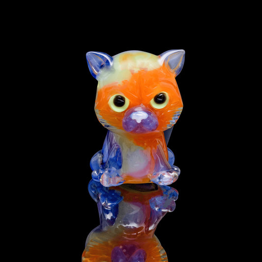 heady glass pendant - Kitty Pendant (B) by Nathan Belmont (Belmont’s Beasts) (SOLD TO CHUCK)