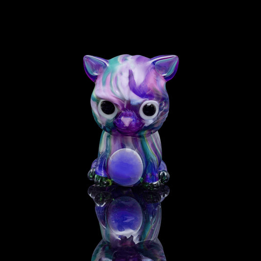 meticulously crafted glass pendant - Kitty Pendant (D) by Nathan Belmont (Belmont’s Beasts)