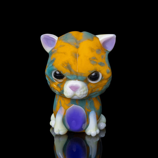 hand-blown glass pendant - Kitty Pendant (E) by Nathan Belmont (Belmont’s Beasts)