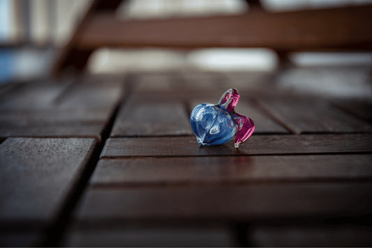 meticulously crafted glass pendant - Two Tone Peach Pendant (C) by Gnarla Carla (2022 Release)