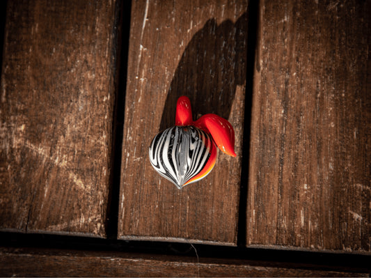 hand-blown glass pendant - Pantone Peach Pendant (A) by Preston Hanna x Gnarla Carla (2022 Release)