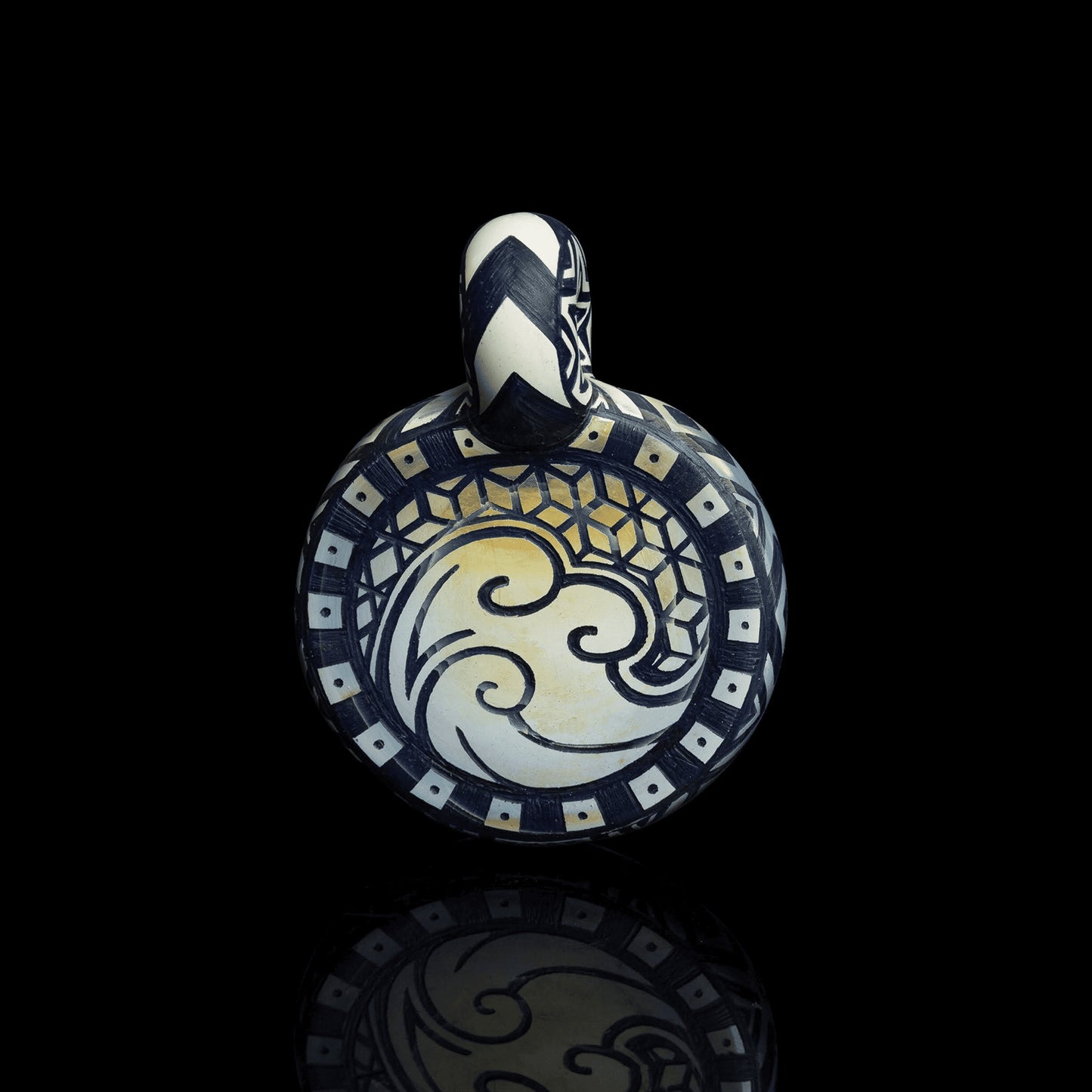 heady glass pendant - Solo Patchwork Slice Pendant by Artist Stylie (2BA x Stylie 2022 Release)