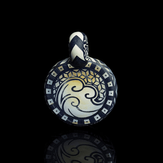 heady glass pendant - Solo Patchwork Slice Pendant by Artist Stylie (2BA x Stylie 2022 Release)